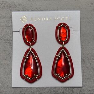 Kendra Scott Threaded Camry Statement Earrings in Red Illusion
